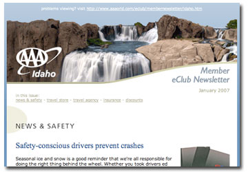 AAA Idaho eClub screenshot
