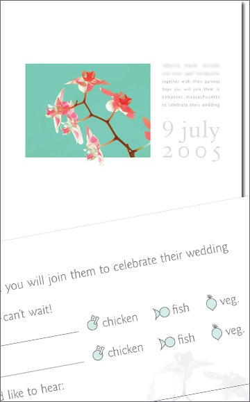 Wedding invite & reply card