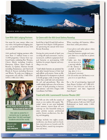 AAA Member Newsletters